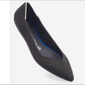 ROTHY'S THE POINT BLACK SOLID WOMEN'S FLAT SHOES